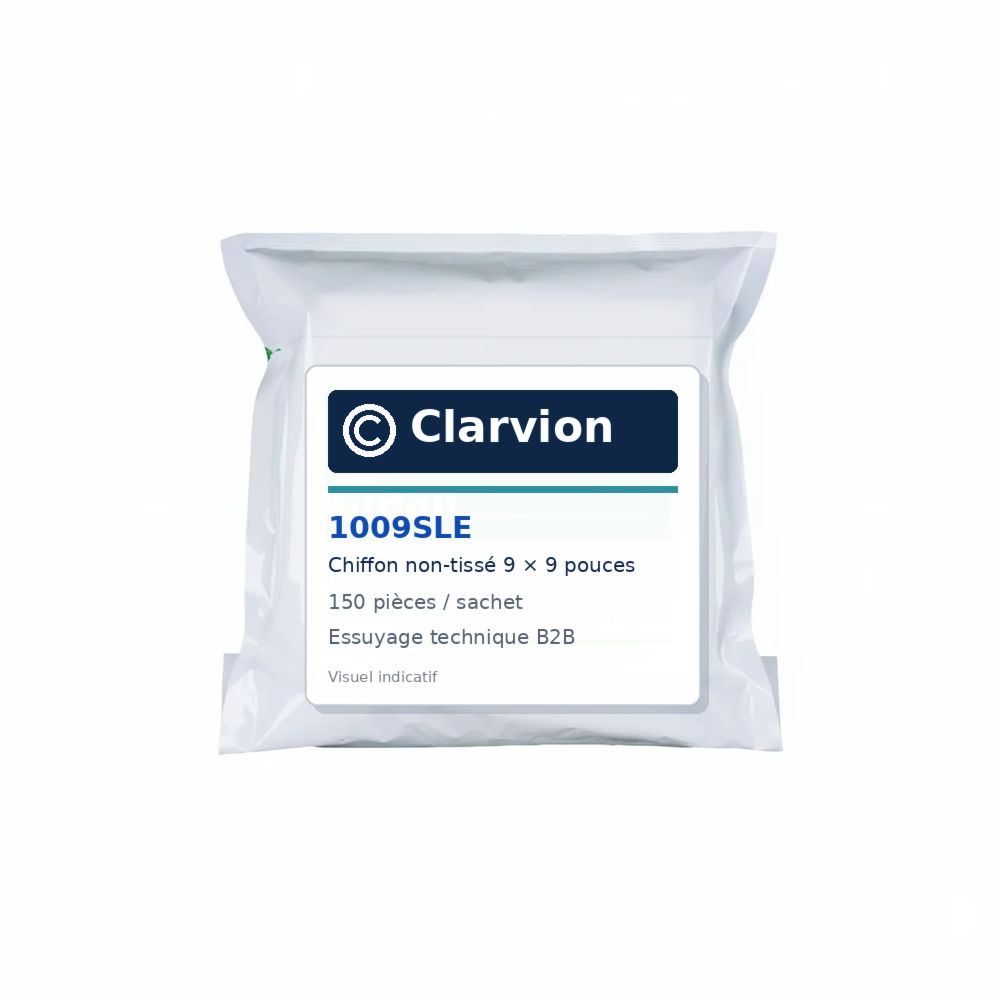 Clarvion 1009SLE, chiffon non-tissé 9 x 9 pouces